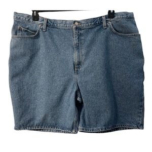 Mens Big & Tall Roundtree & Yorke Loose Fit Denim Shorts Size W 46 100% Cotton